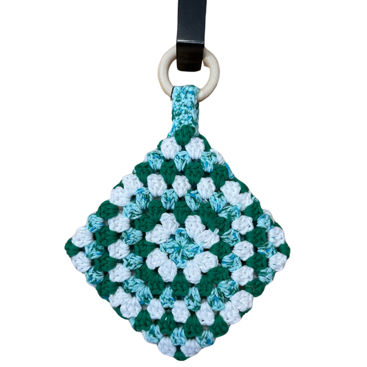 Cotton Crocheted Kitchen Hot Pad w/wood hanger
