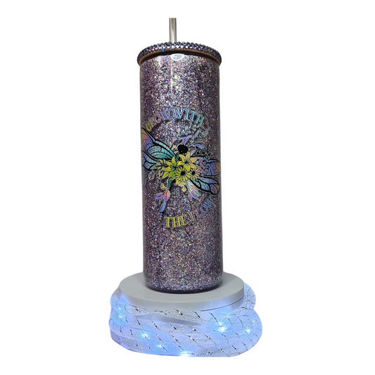 Grow With The Flow Water Globe Tumbler - Bling - Dragonfly