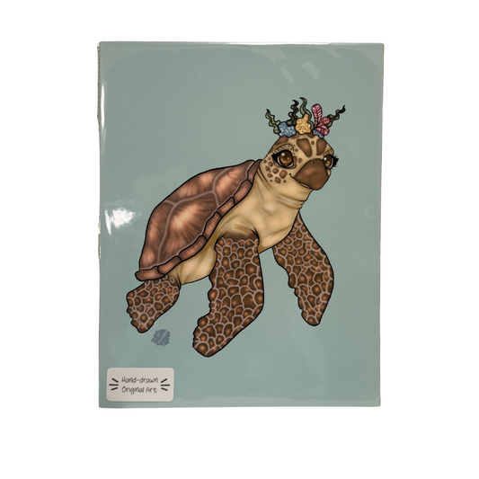 Turtle Print 8.5x11 Hand Drawn Original Art
