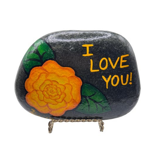 I Love You Painted Rock