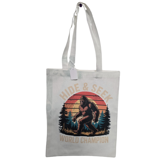Hide and Seek Bigfoot Tote Bag
