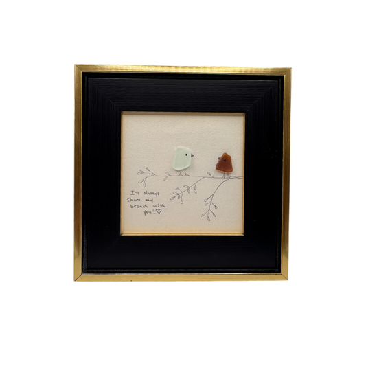 I'll Always Share My Branch With You - Sea Glass Framed Art