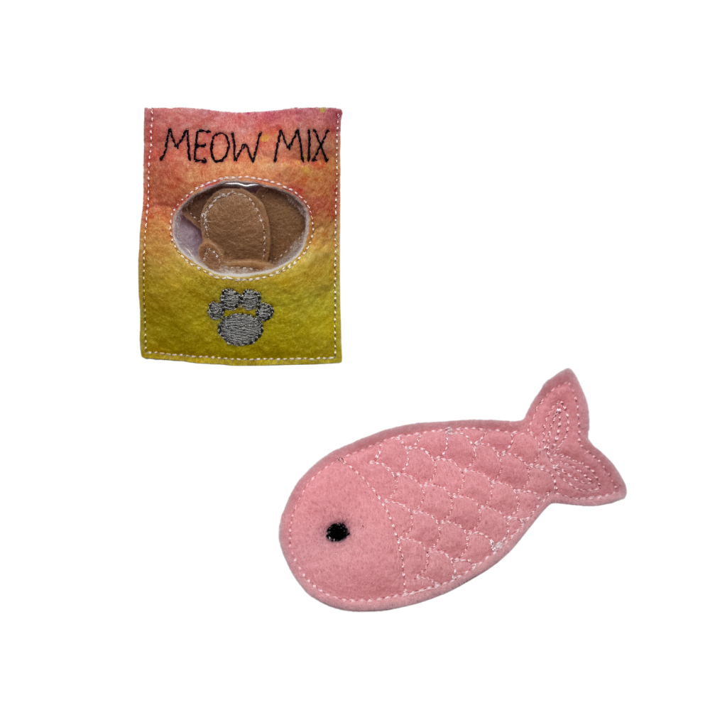 Kitty Play Set - Plush Cat Toy with Food and Accessories - Multiple Variants Available