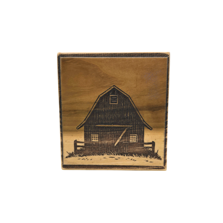 Medium Laser Engraved Wood Block — Decorative Shelf Art — Multiple Designs Available