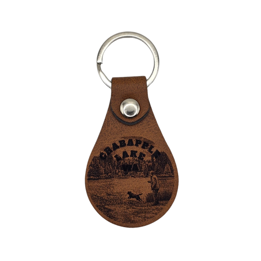 Crabapple Lake Leather Keychain