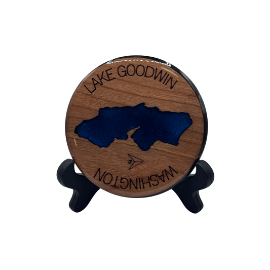 7 Lakes Single Coaster - Large Text