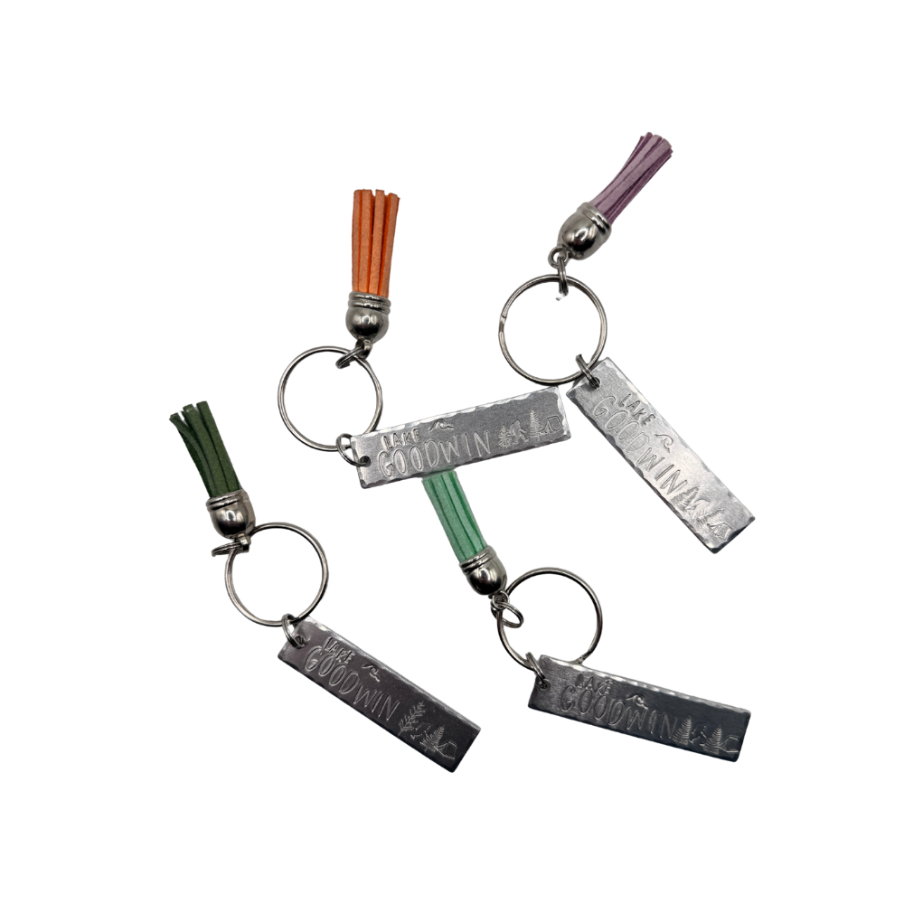Lake Goodwin Hand Stamped Keychain