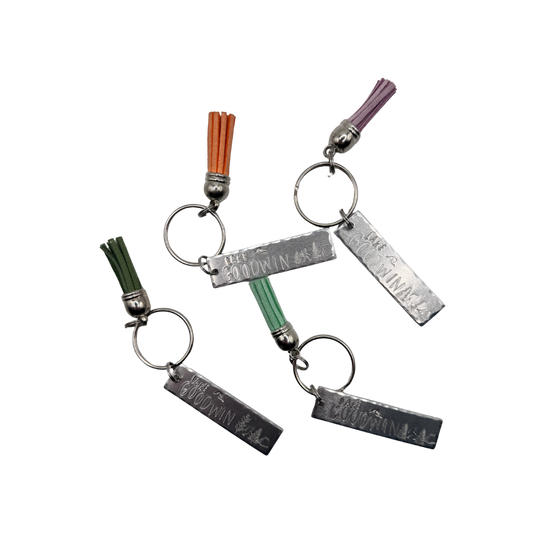 Lake Goodwin Hand Stamped Keychain