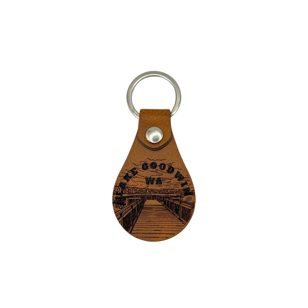 Lake Goodwin Leather Keychain