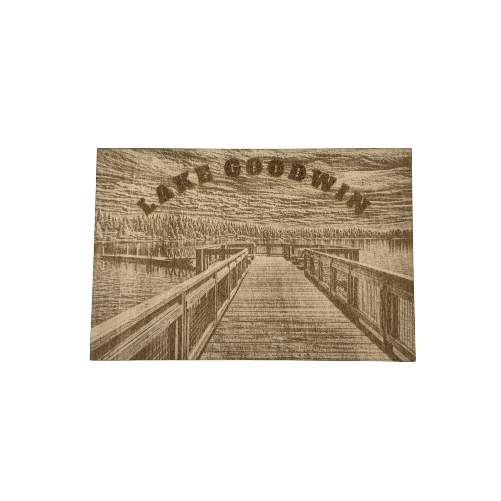 Lake Goodwin Wooden Postcard
