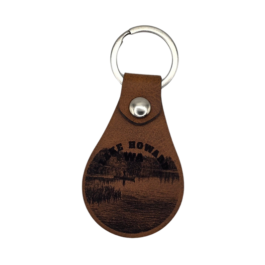 Lake Howard Leather Keychain