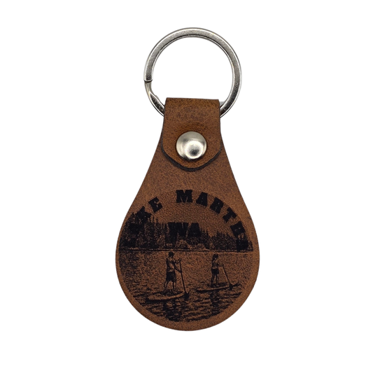 Lake Martha Leather Keychain