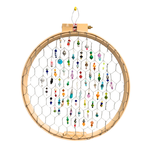 Lrg Beaded Chicken Wire Suncatchers