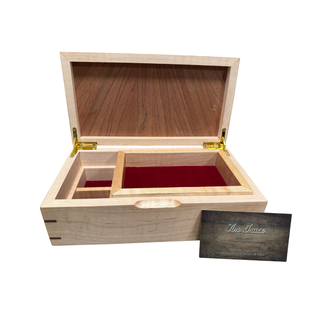 Handmade Wooden Jewelry Box - Large