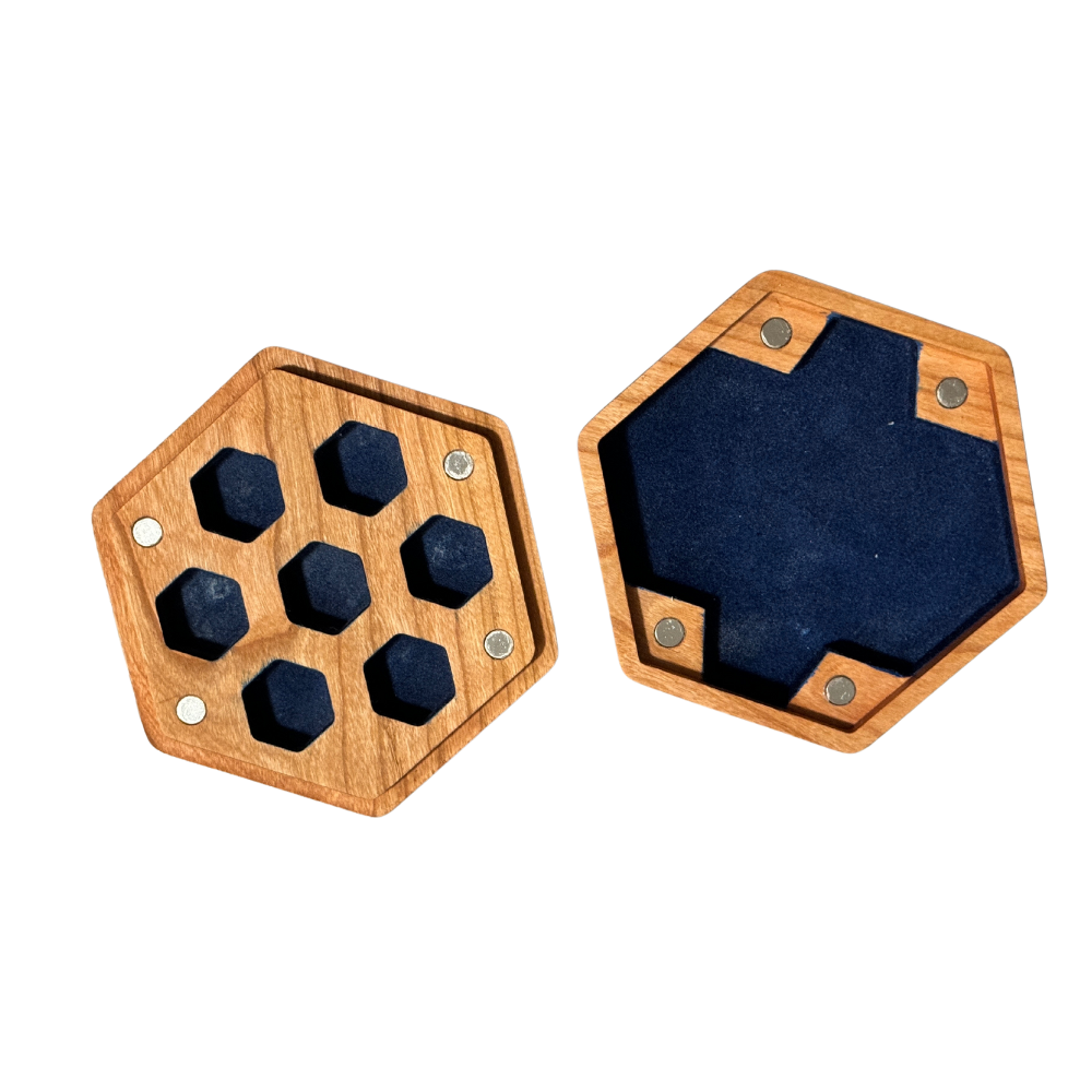 Wooden Dice Box - Hexagon