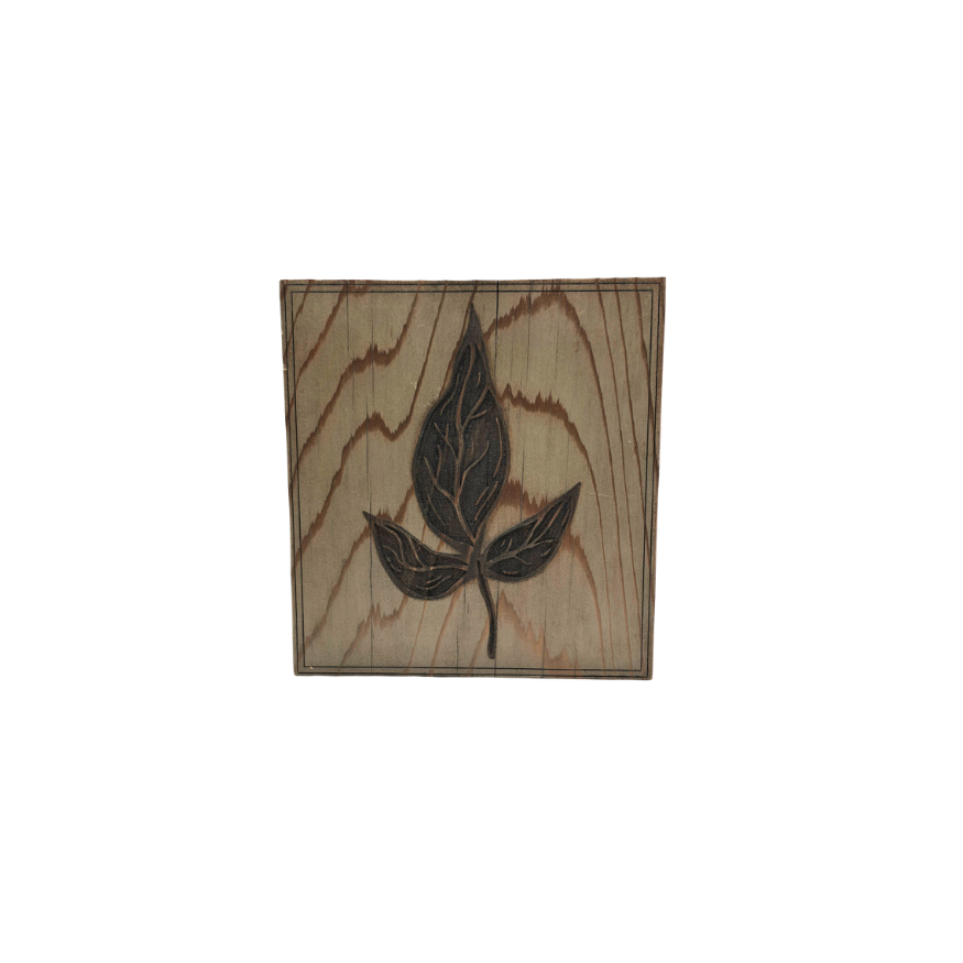 Small Laser Engraved Wood Block — Decorative Shelf Art — Multiple Designs Available