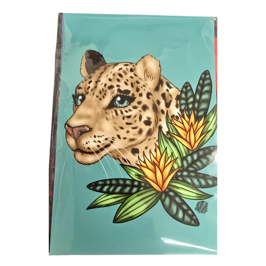 Leopard Print 4x6 Hand Drawn Original Art