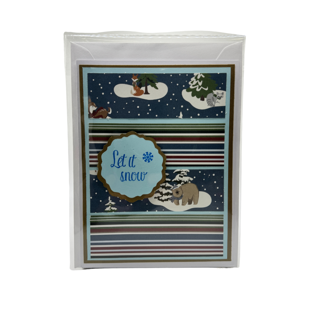 Let It Snow Handmade Greeting Card - Multiple Variants