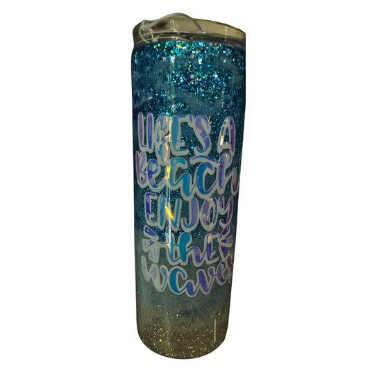 Life Is A Beach - 20oz Tumbler - Epoxy
