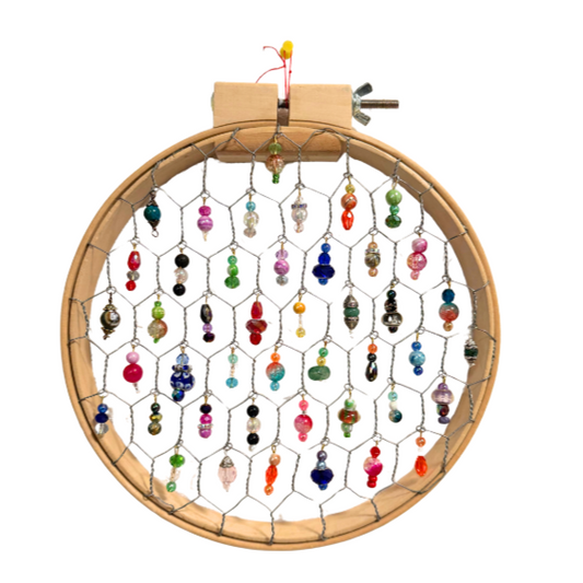 Beaded Chicken Wire Suncatchers