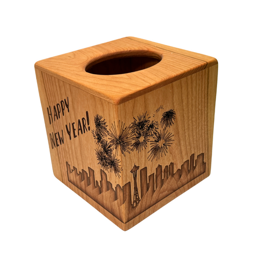 Seasonal Wooden Tissue Box