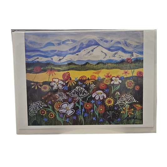 Mt. Baker Spring Flowers Greeting Card 7x5