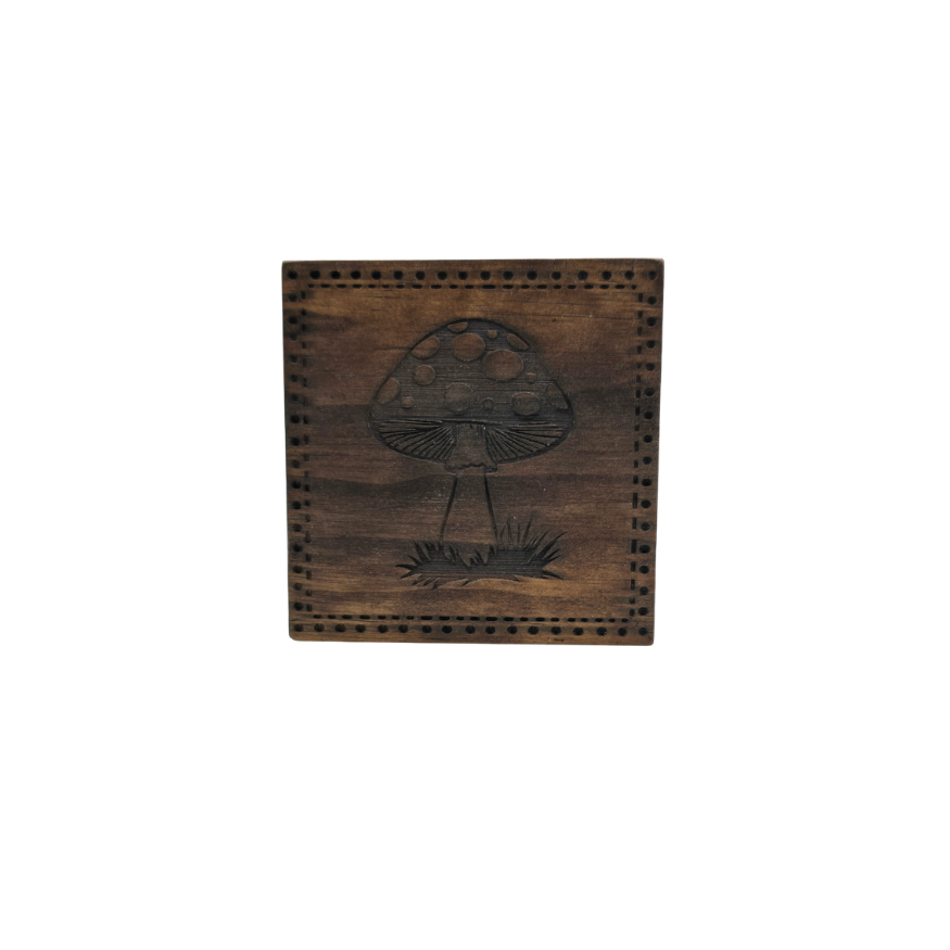 Small Laser Engraved Wood Block — Decorative Shelf Art — Multiple Designs Available