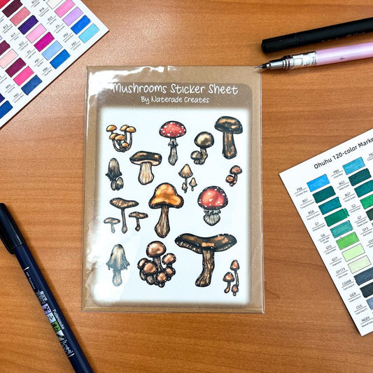 Sticker Sheet - Mushrooms