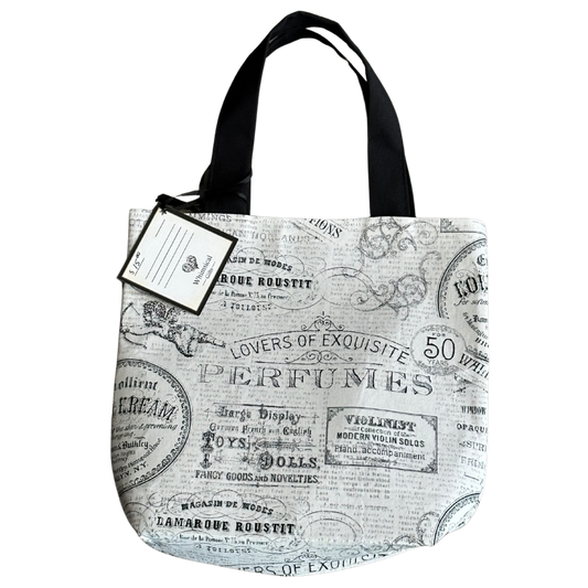Gift Bag - Newsprint French Blk/Wht