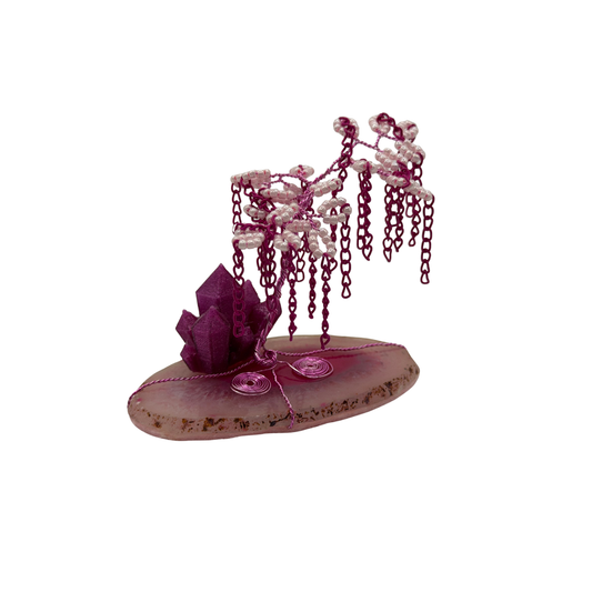 Pink Dangly Beaded Tree