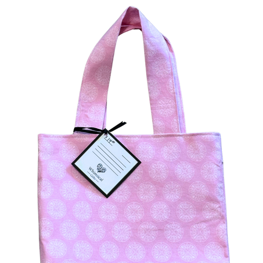 Gift Bag - Lt. Pink and White