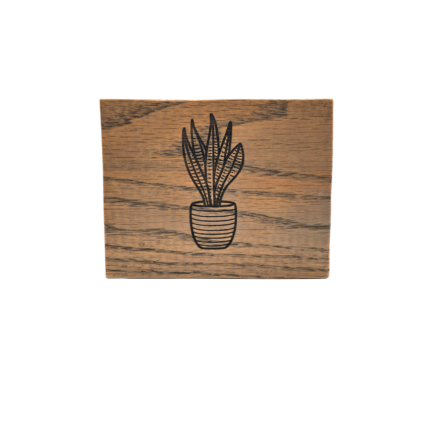 Small Laser Engraved Wood Block — Decorative Shelf Art — Multiple Designs Available