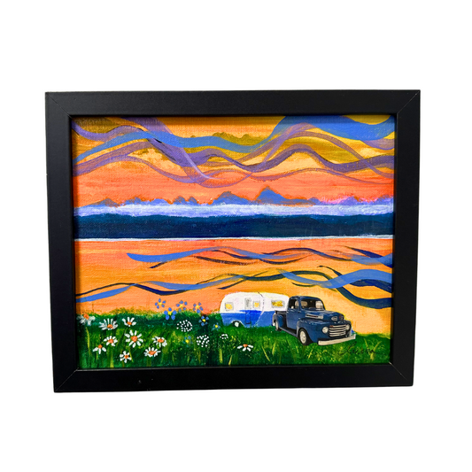 Port Susan Sunset Acrylic Painting