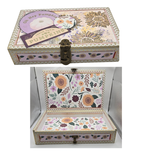 Pumpkins -  Upcycled Cigar Keepsake Box
