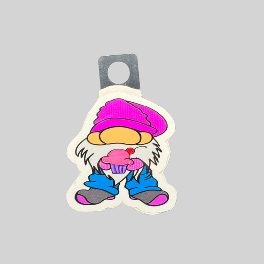 Purple Gnome with Cupcake Sticker