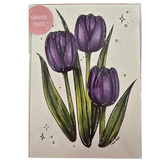 Tulips 5x7 Hand Drawn Original Art