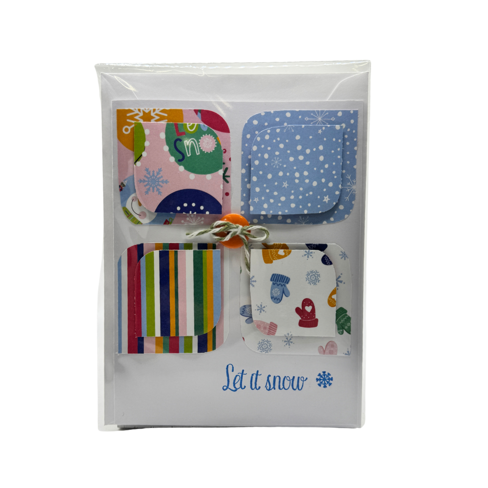 Let It Snow Handmade Greeting Card - Multiple Variants