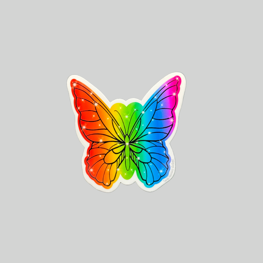 Rainbow Butterfly Sticker