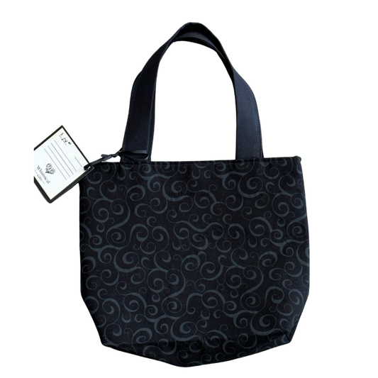 Gift Bag - Black and Gray Scroll