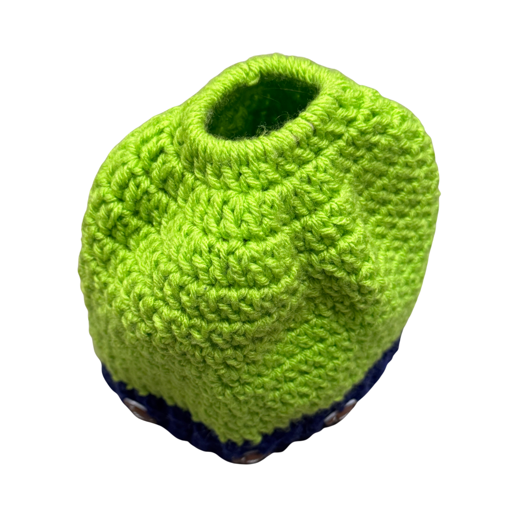 Seahawks Hand Knitted Pony Tail Beanie