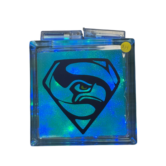 Seahawks Glass Cube
