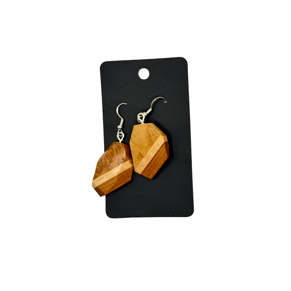Handcrafted Wooden Mushroom Earrings - Variety of Styles to Choose From