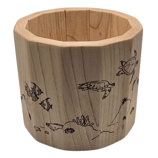 Multi-Purpose Bowl - Planter, Organizer & Decor w/Sea Creatures Med. Tall