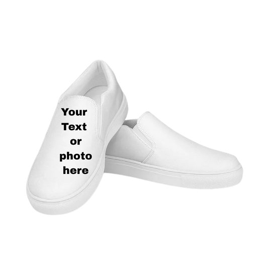 Custom Mens Race Team Slip-On Canvas Shoes