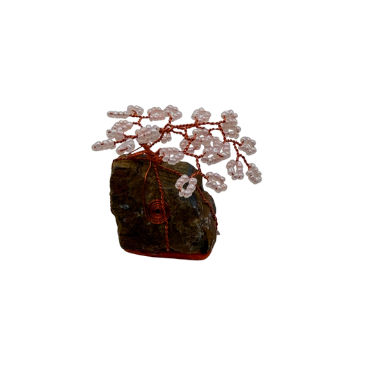 Small Orange/White Beaded Tree