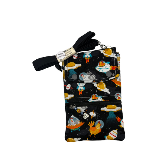 Space Chickens RFID Crossbody Purse