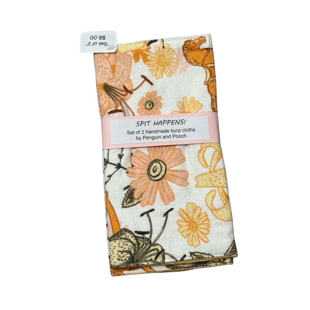 Spit Happens! Burp Cloths - Set of 2
