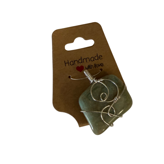 Sterling Silver Pendant - Green