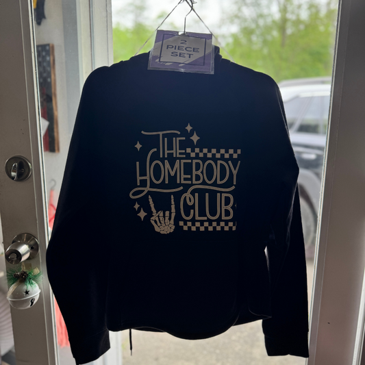 The Homebody Club Hoodie / Sweat Pants Set Size Large