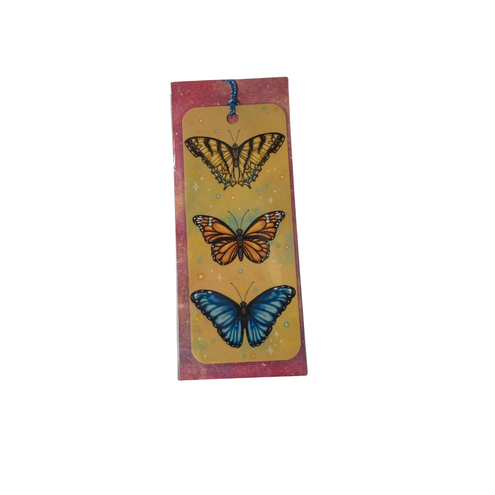 Butterflies and Tassel Bookmark